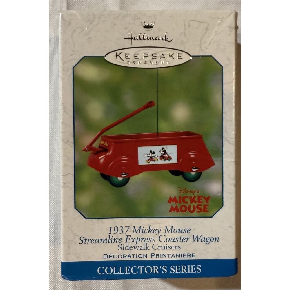 Hallmark Keepsake Ornament 1937 Mickey Mouse Streamline Express Coaster Wagon